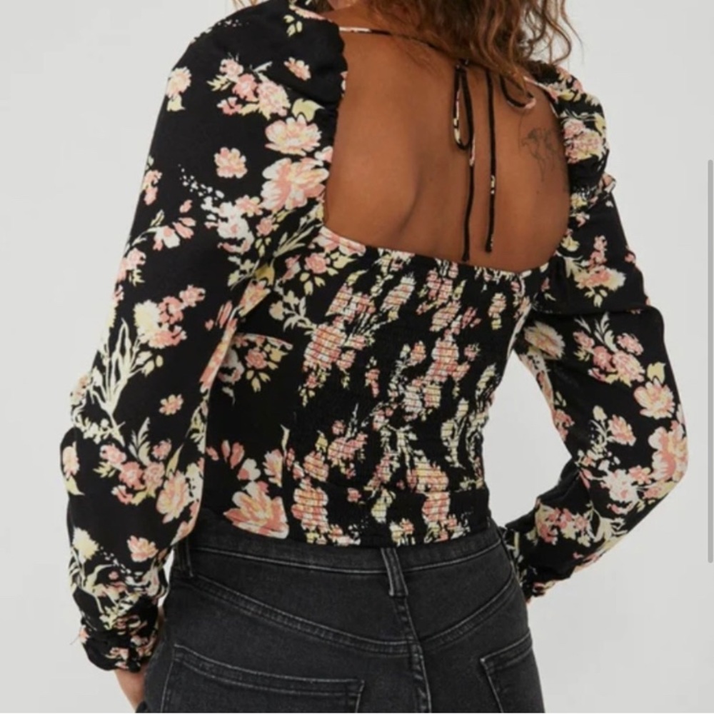 Free People Hilary Floral Print Top - 095 - Picture 2 of 2